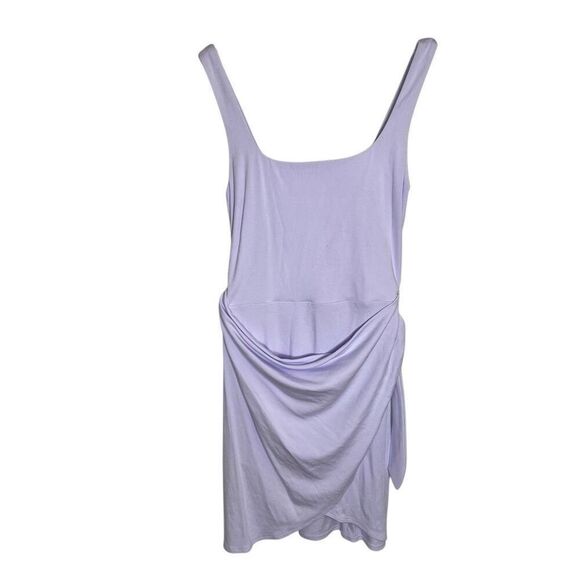 Wilfred Aritzia Saturn Mini Dress Women's XS Lavender Purple Wrap Asymmetrical - Picture 9 of 9
